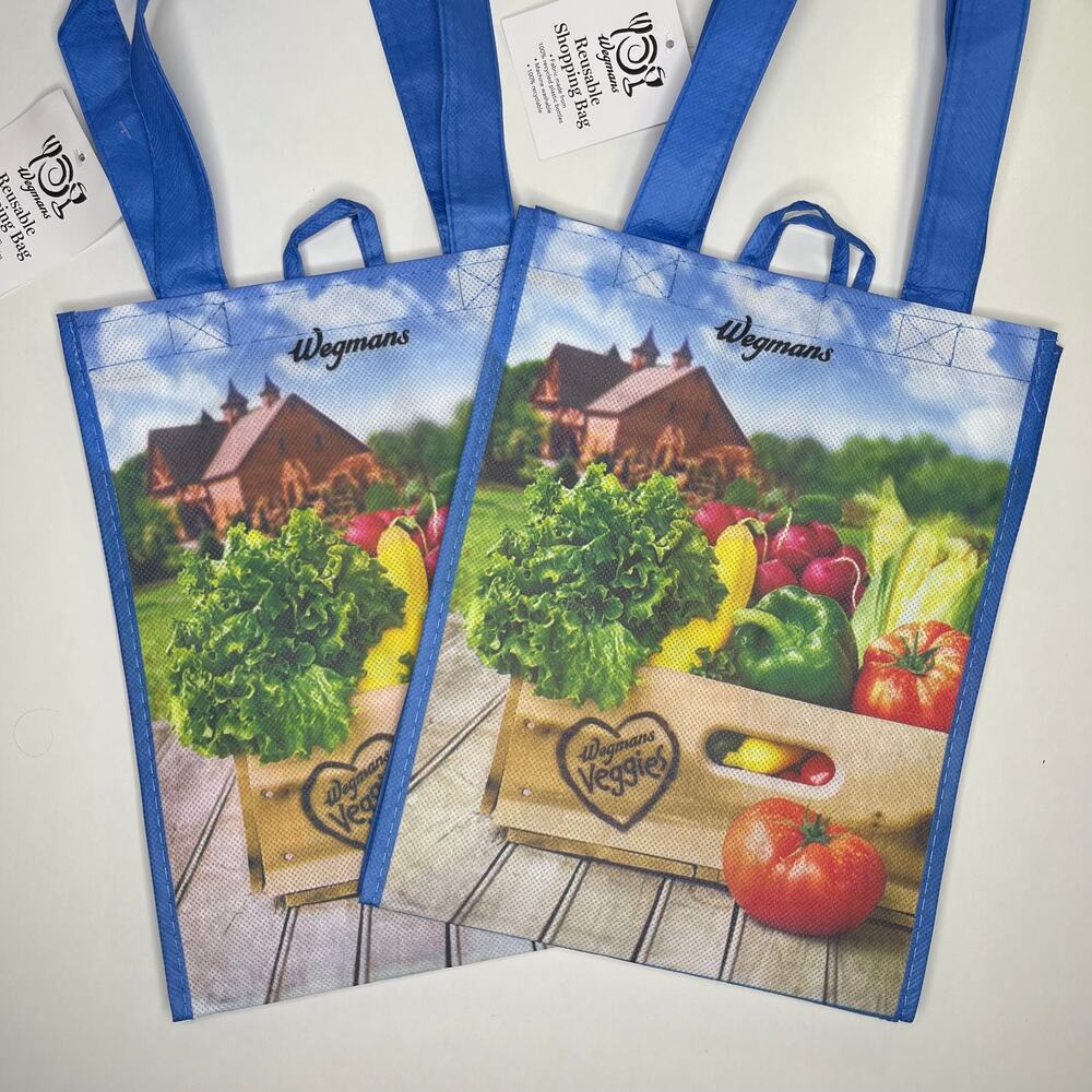 Wegmans — Mini Reusable Grocery Tote Bag Farmstand Farm Fruit Vegetables Veggies